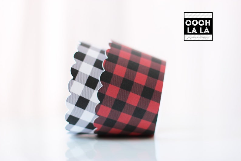 MADE TO ORDER Set of 100 Buffalo Plaid/Check Cupcake Wrappers image 1