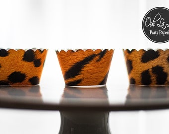 MADE TO ORDER Big Cats Cupcake Wrapper Collection- Set of 12