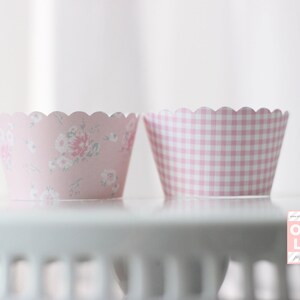 MADE TO ORDER Pretty In Pink Cupcake Wrappers Set of 12 image 3