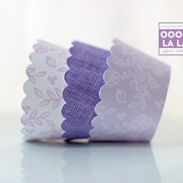 MADE TO ORDER Lovely in Lavender Cupcake Wrappers- Set of 12