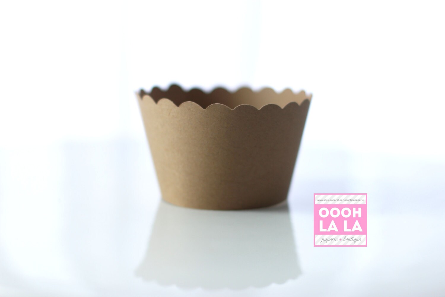 MADE TO ORDER Kraft Paper Cupcake Wrappers/Holders Set of 12