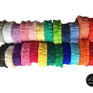 Single-Layer Ruffled Crepe Paper Streamers/Garland- many colors available-MADE TO ORDER