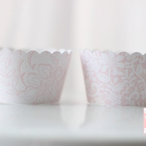 MADE TO ORDER Pretty In Pink Cupcake Wrappers Set of 12 image 4