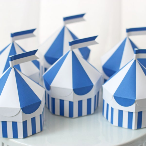 MADE TO ORDER Ooh La La's Carnival Tent Favor Box - Set of 6 more colors available