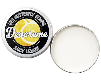 197.14 EUR / 1 kg deodorant cream "Juicy Lemon" - travel size 35 g or regular size 85 g | aluminum-free, wonderful lemon scent, vegan