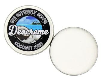 197.14 EUR / 1 kg Deocreme LE "Coconut Kiss" - Travelsize 35 g / Regular Size 85 g | aluminiumfrei, Duft nach Kokosnuss & Vanille