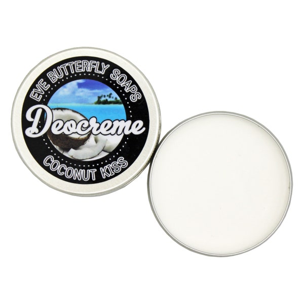 197.14 EUR / 1 kg Deocreme LE "Coconut Kiss" - Travelsize 35 g / Regular Size 85 g | aluminiumfrei, Duft nach Kokosnuss & Vanille