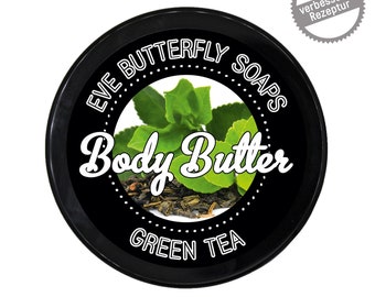 116.- EUR/1 kg Shea Body Butter “Green Tea” | green tea, citrus notes, lotion, 125 g