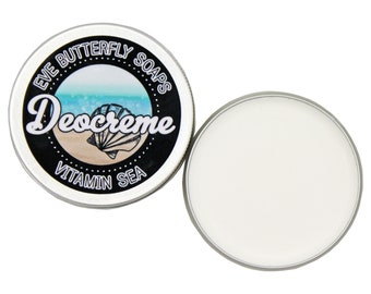 Crema desodorante "Vitamina del Mar" - Tamaño viaje 10 g o Tamaño regular 50 g | Aroma a melón, ralladura de limón y hojas verdes.