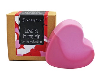 Natural soap "Love is in the Air" | Heart soap, peach, lemon, orange, mango and musk