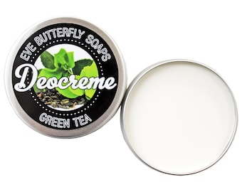 197.14 EUR / 1 kg Deocreme "Green Tea" - Travelsize 35 g oder Regular Size 85 g | aluminiumfrei, grüner Tee, vegan