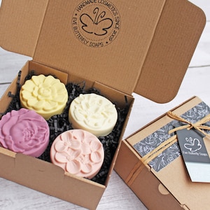 Boîte à savon Bouquet de Fleurs Coffret cadeau idéal pour les anniversaires comme cadeau de fête des mères pour les enseignants, les éducateurs, cadeau d'adieu pour les collègues image 1