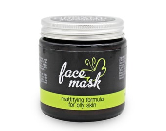 Gesichtsmaske mit Bergamot & grüner Tee-Extrakt | für Misch- und fettige Haut, mattierend, mit Kaolin, Aloe Vera
