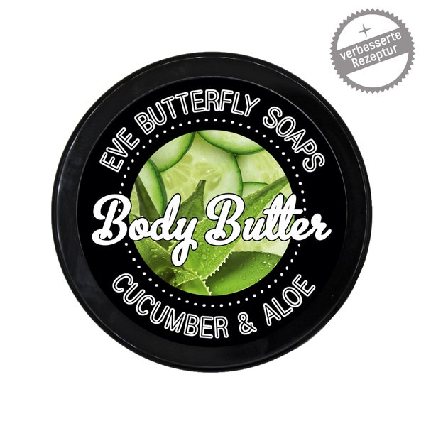 116.- EUR/1 kg Shea Body Butter "Cucumber & Aloe" | Körpercreme, Lotion, Sheabutter