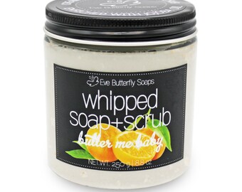 51.60 EUR/1 kg Whipped Soap+Scrub "Butter me Baby" - Cremeseife mit Peeling | Dusch Peeling, Zucker Peeling, Mandarinen Duft