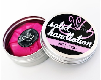 237.50 EUR/1 kg Solid Handlotion "Handzahm - Little Angel" - Handcreme in fester Form (vegan) | Lotion Bar, Babypuder Duft