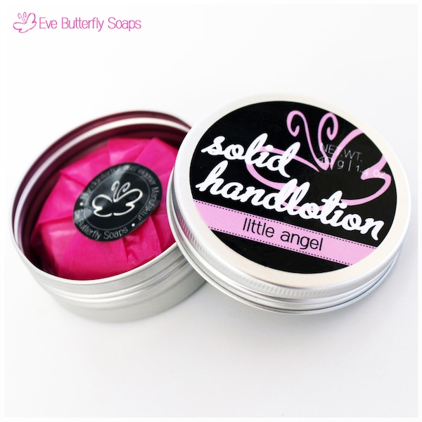 237.50 EUR/1 kg Solid Handlotion "Handzahm - Little Angel" - Handcreme in fester Form (vegan) | Lotion Bar, Babypuder Duft