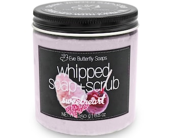 51.60 EUR/1 kg Whipped Soap+Scrub "Sweetheart" - Cremeseife mit Peeling | Dusch Peeling, Zucker Peeling, Zuckerwatte Duft