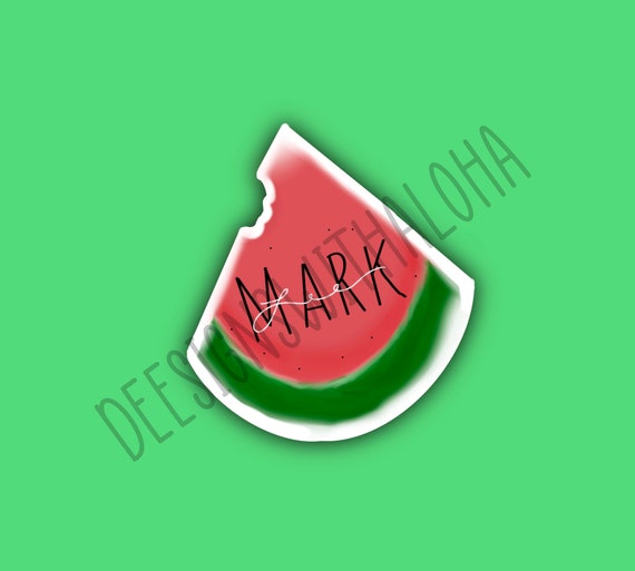 Nct Mark Lee Watermelon 2 X 2 Sticker For Deco Etsy