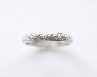 Silver Engravable Band Ring (3.5 mm) In Your Size