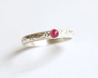 Ruby Cabochon Ring July Birthstone