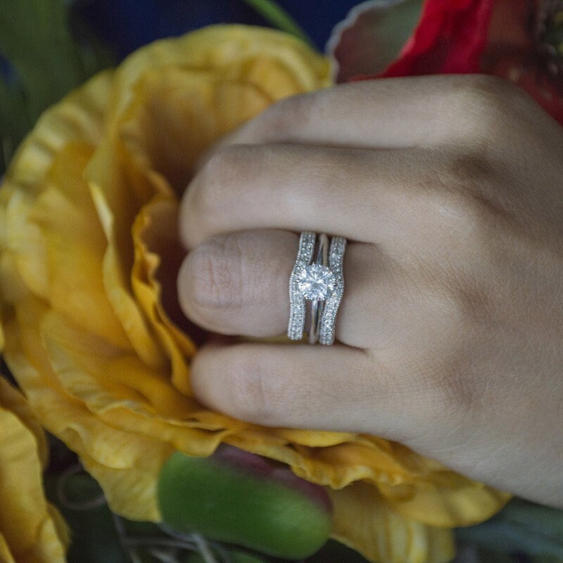 Princess Kylie Three Stone Set Cubic Zirconia Antique Designer Ring Sterling Silver Princess Kylie Three Stone Set Cubic Zirconia Antique Designer Ring Sterling Silver
