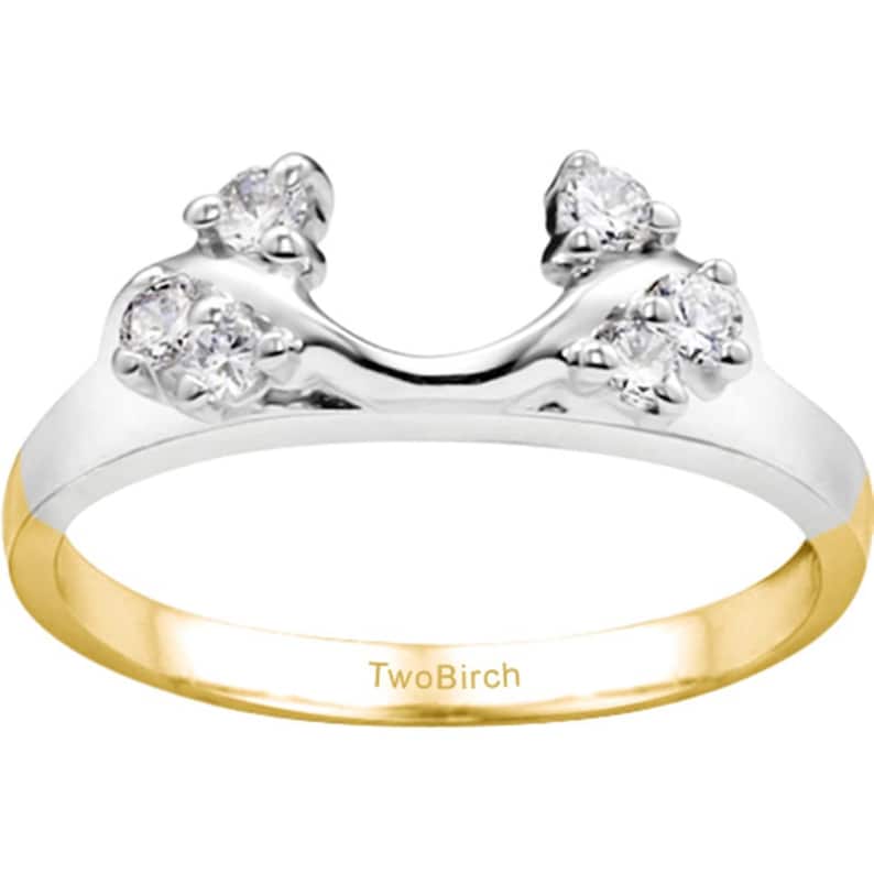 .12ct Sterling Silver with Cubic Zirconia Bypass Style Solitaire Ring Wrap