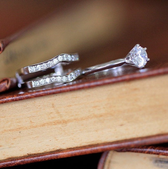 Classic Wedding Band Ring Guard Sterling Silver Ring Etsy