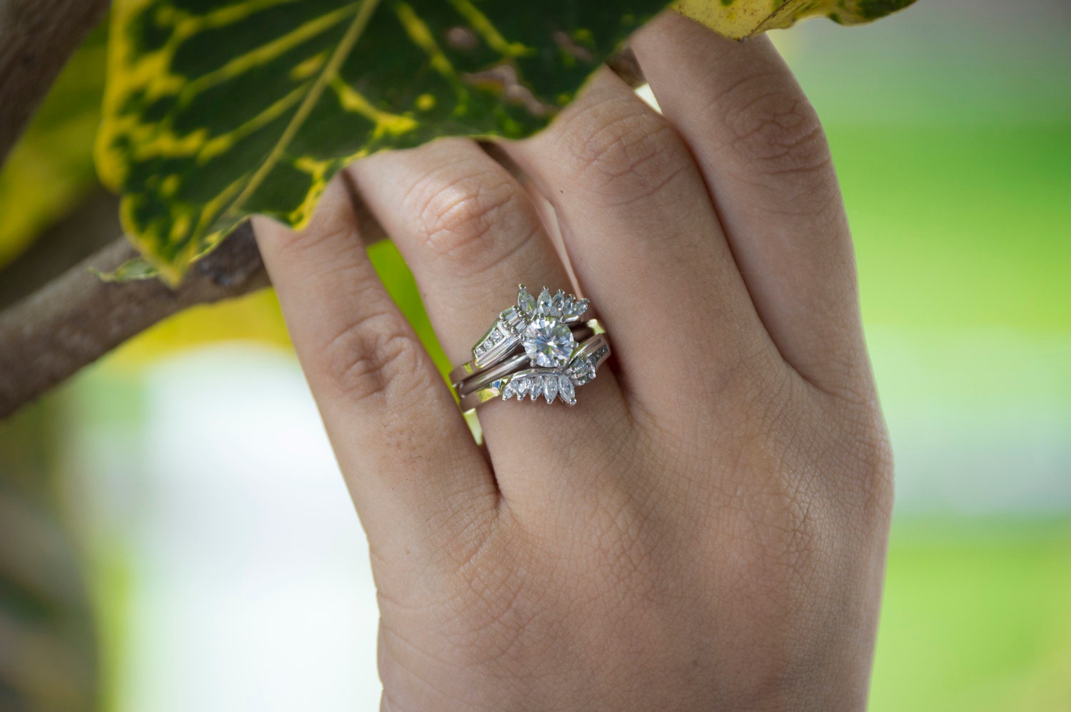 Chevron Anniversary Ring Guard Sterling Silver Ring Enhancer Etsy