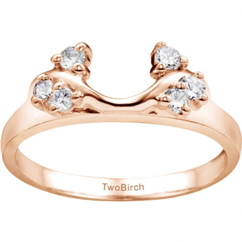 .12ct Sterling Silver with Cubic Zirconia Bypass Style Solitaire Ring Wrap