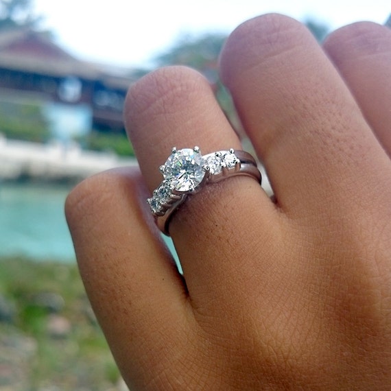 Traditional Style Engagement Ring Wrap 14 Karat Gold with Etsy