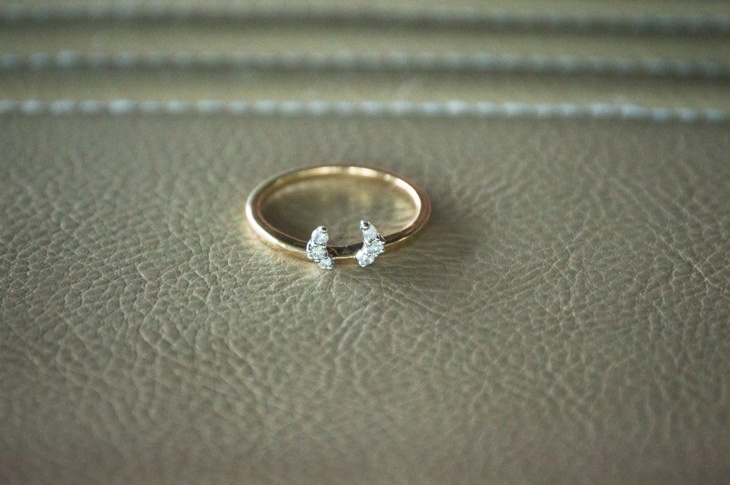 Half Round Halo Ring Wrap Sterling Silver with Cubic Etsy