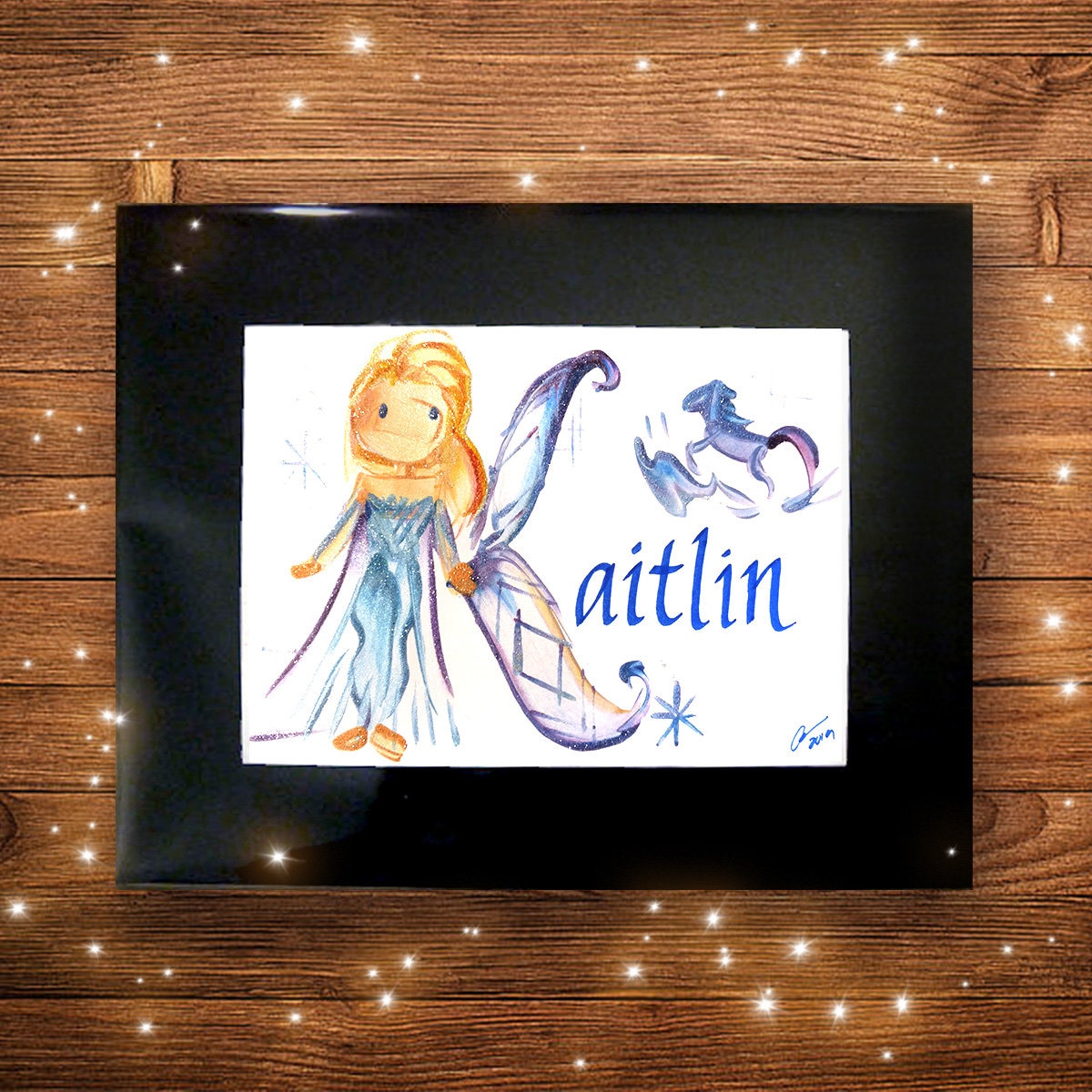 Frozen 5x7 Pintura de nombre personalizada - Elsa, Anna, Kristoff / Name  Art - Etsy México, image size:1200x1200