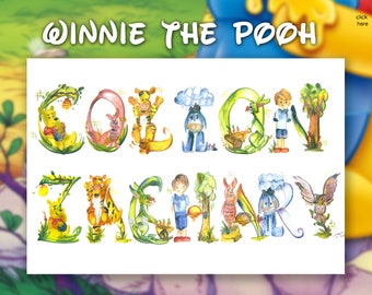 Winnie the Pooh Name Painting