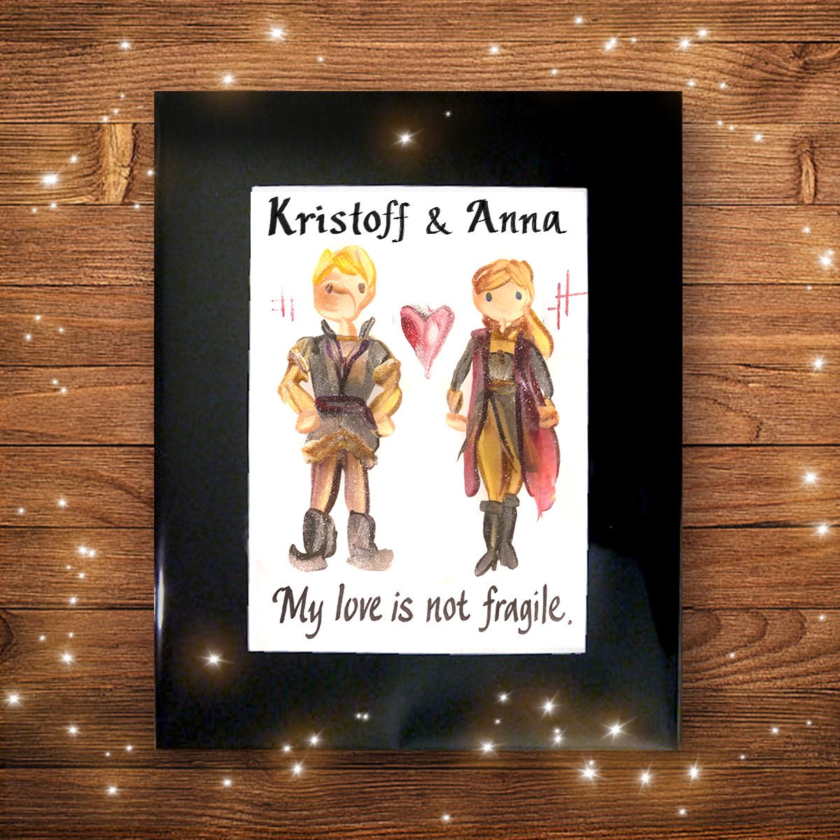 Frozen 5x7 Pintura de nombre personalizada - Elsa, Anna, Kristoff / Name  Art - Etsy México, image size:1200x1200