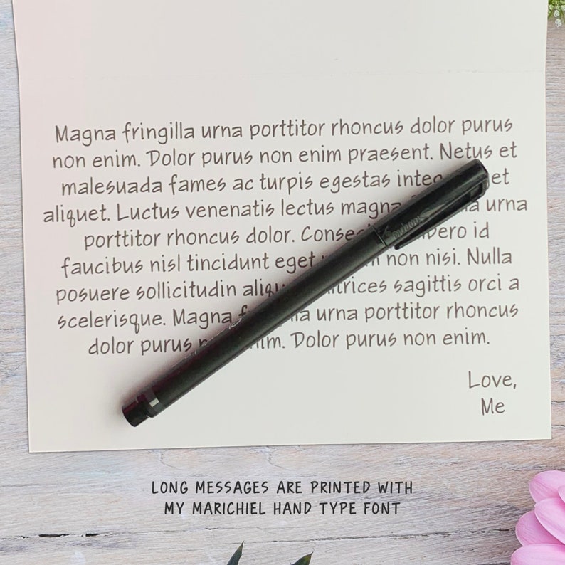Personalized Greeting Card: Handwritten Message & Decorative Envelope image 4