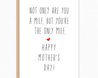 Milf Mothers Day Card. For Wife. For Girlfriend. For Spouse. Mother's Day Card From Husband. From Wife. From Spouse. Only Milf 071