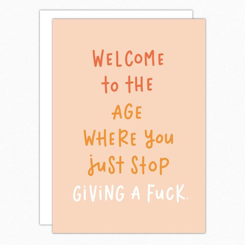 Funny Birthday Card. 40th Birthday Card. 50th Birthday Card. Best Friend Birthday Card. Snarky Cards. Cheeky Cards. Welcome To The Age