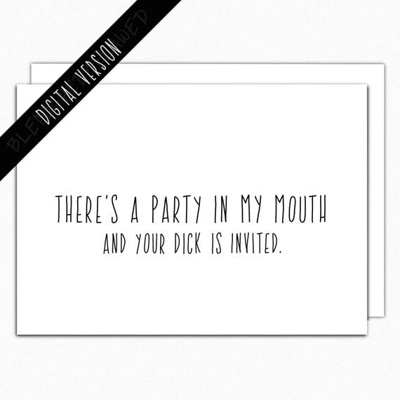 Printable Naughty Birthday Card. Valentines' Day | Etsy
