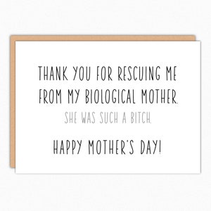 Funny Mother&#39;s Day Card From Dog: Dog Rescue Gift