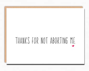 Funny Mom Card: Inappropriate Mother's Day Greeting
