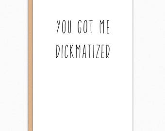Naughty Anniversary Cards. Boyfriend Card. Boyfriend Gift. Sexy Boyfriend Card. Naughty Card For Him. Sexy Card. Dickmatized 109