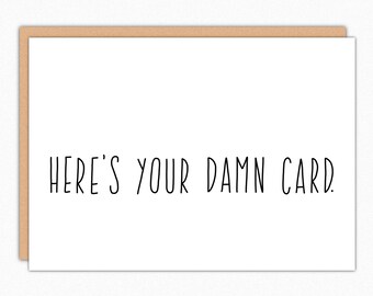 Sarcastic Birthday Card: Rude Gift for Husband, Boyfriend, Friend