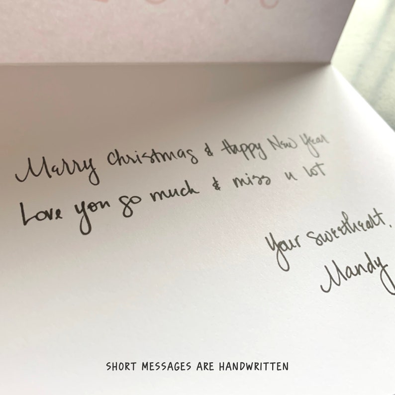 Personalized Greeting Card: Handwritten Message & Decorative Envelope image 3