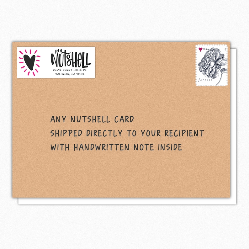 Personalized Greeting Card: Handwritten Message & Decorative Envelope image 1
