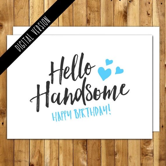 Printable Birthday Card For Him Happy birthday card | Etsy