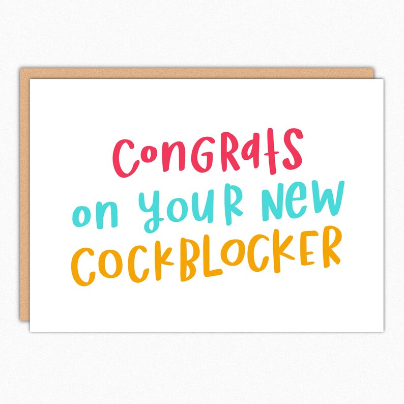 Funny Pregnancy Card Funny Baby Shower Card New Baby Card Congrats Baby Card Pregnancy Card Funny Congrats On Your New Cockblocker 255