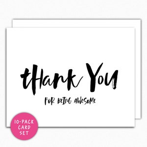 10 Thank You Cards. Thank You Cards Wedding. Poshmark Thank You Cards. Appreciation Card. Bridal Shower. Thank You For Being Awesome 151