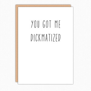 Cartão para namorado para imprimir. Cartão para o Dia dos Namorados para imprimir. Download instantâneo. Cartão safado para ele. Cartão sexy. Dickmatized