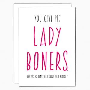 Sexy Birthday Card. Sexy Cards. Naughty Card. Dirty Cards. Kinky Card. For Husband. Card For Boyfriend For Him. Love Card. Lady Boners 009